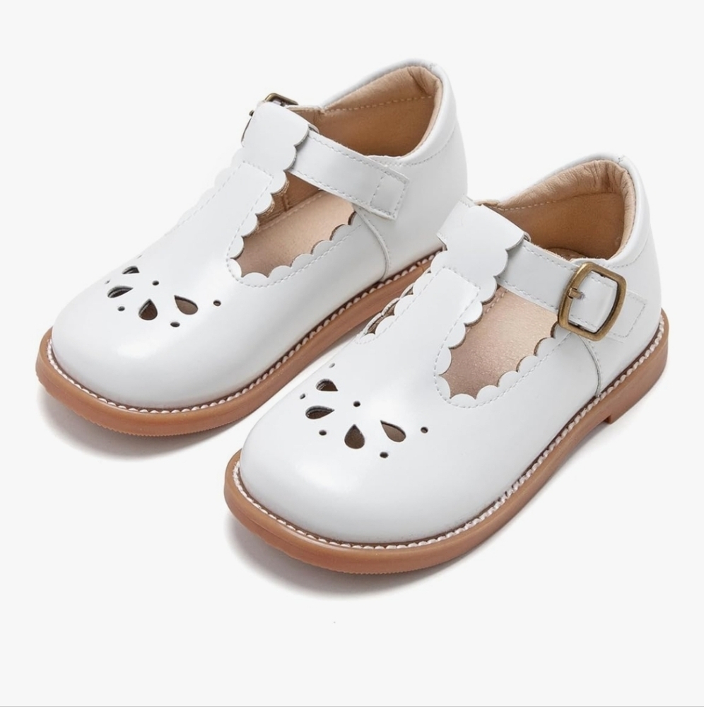 Toddler Oxford White Dress Shoes